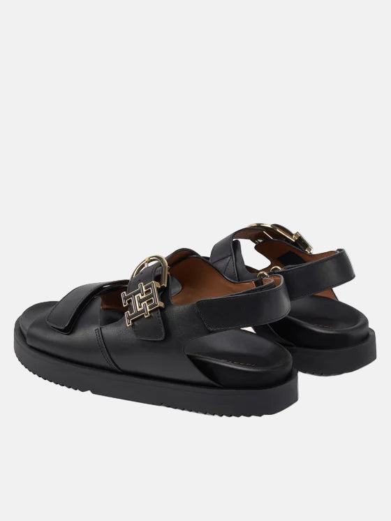 Tommy Hilfiger crne ženske sandale s remenčićima-[SKU]