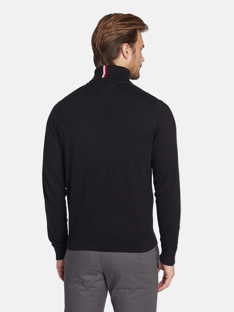 Tommy Hilfiger crna muška rolka s visokim ovratnikom-[SKU]