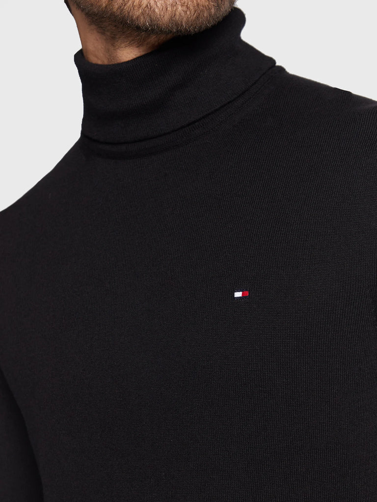 Tommy Hilfiger crna muška rolka s visokim ovratnikom-[SKU]