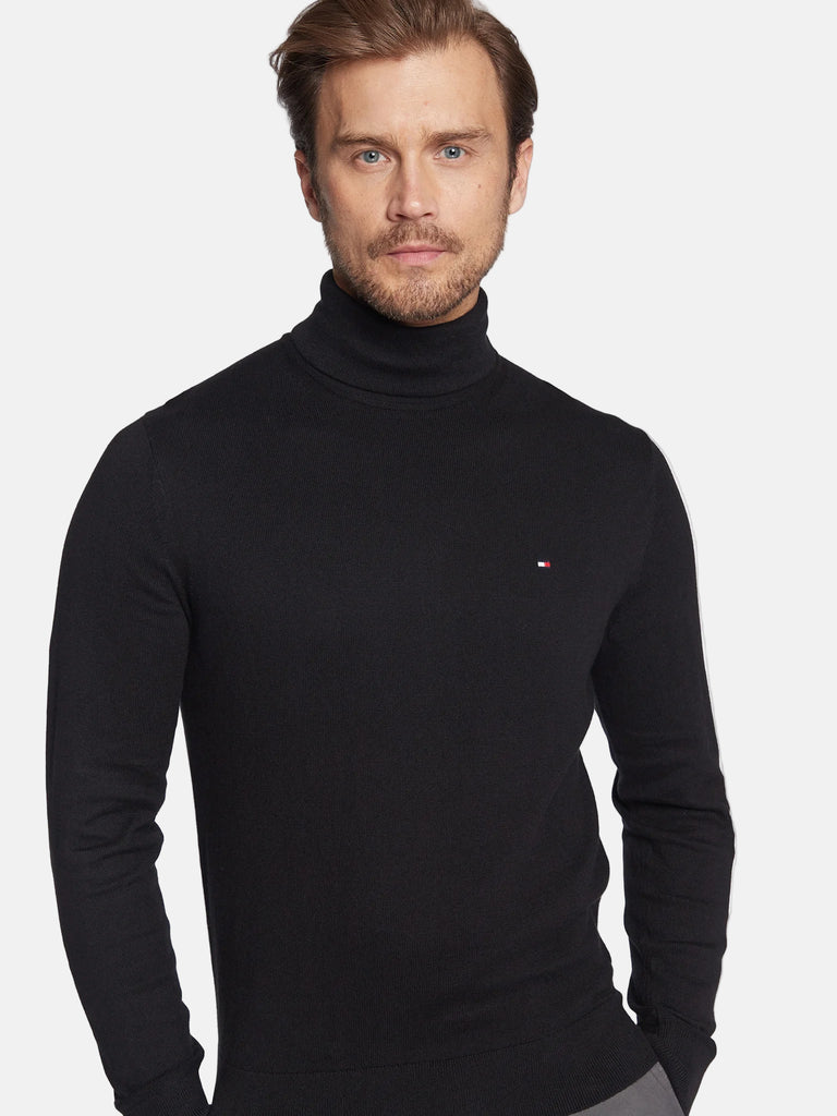 Tommy Hilfiger crna muška rolka s visokim ovratnikom-[SKU]