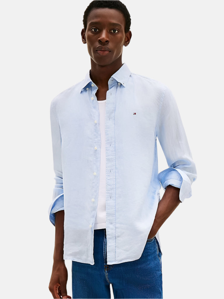 Tommy Hilfiger plava muška košulja od laganog materijala-[SKU]
