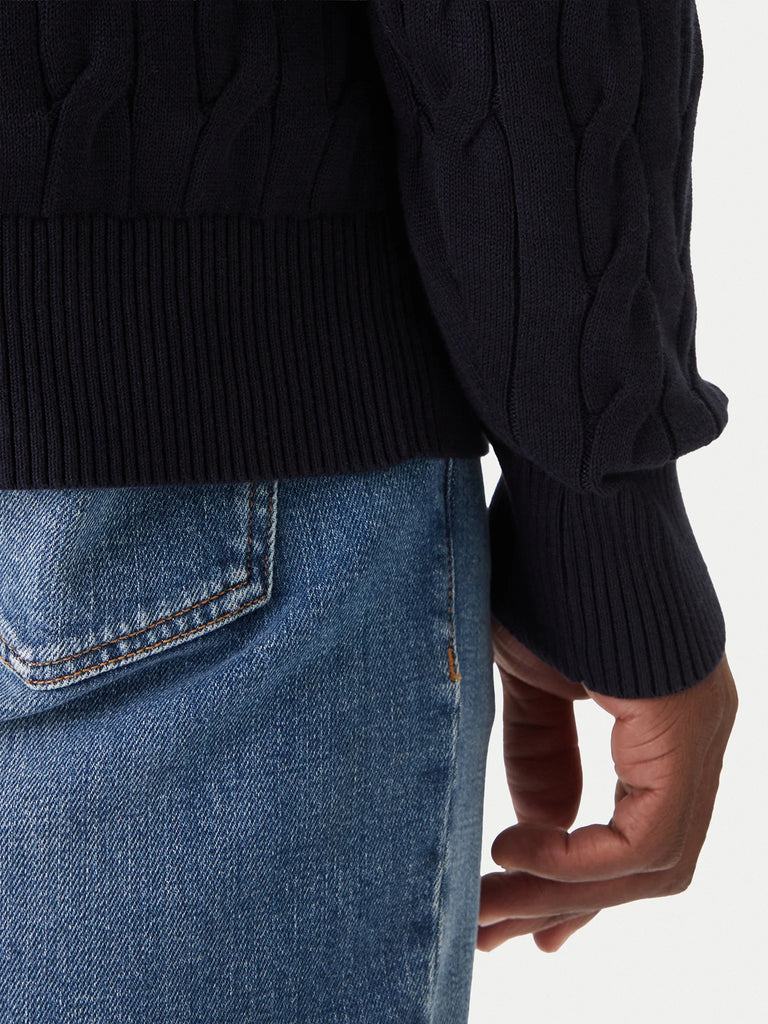 Tommy Hilfiger plavi muški džemper s pletenim uzorkom-[SKU]