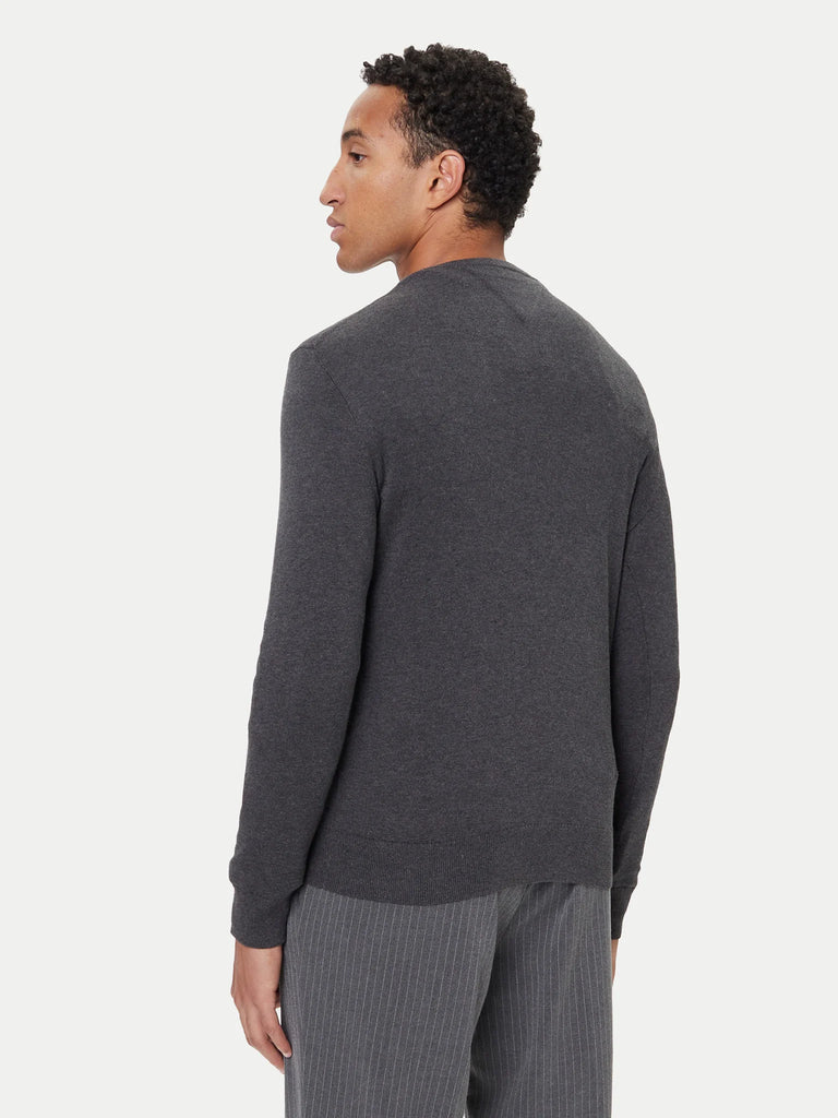 Tommy Hilfiger sivi muški džemper s okruglim izrezom-[SKU]