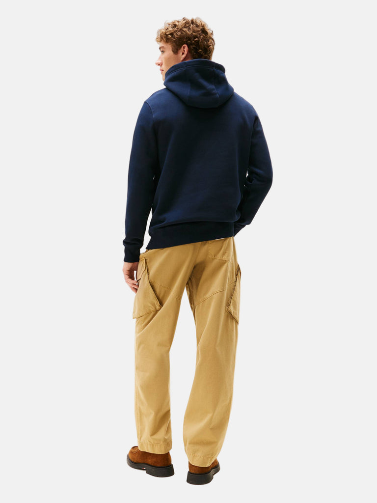 Tommy Hilfiger plava muška dukserica s kapuljačom-[SKU]