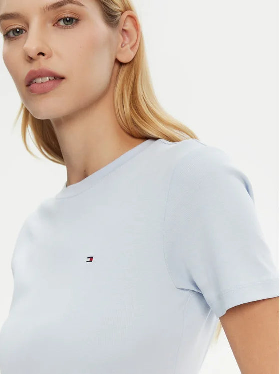 Tommy Hilfiger plava ženska majica s kratkim rukavima-[SKU]
