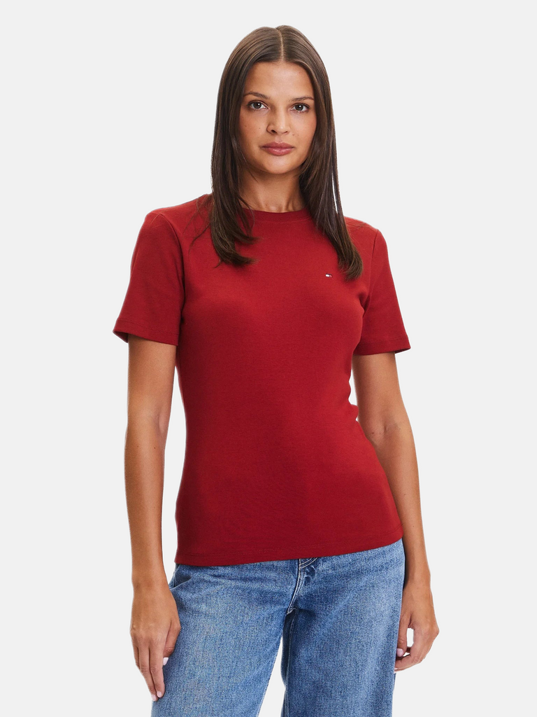 Tommy Hilfiger bordo ženska majica sa kratkim rukavima-[SKU]