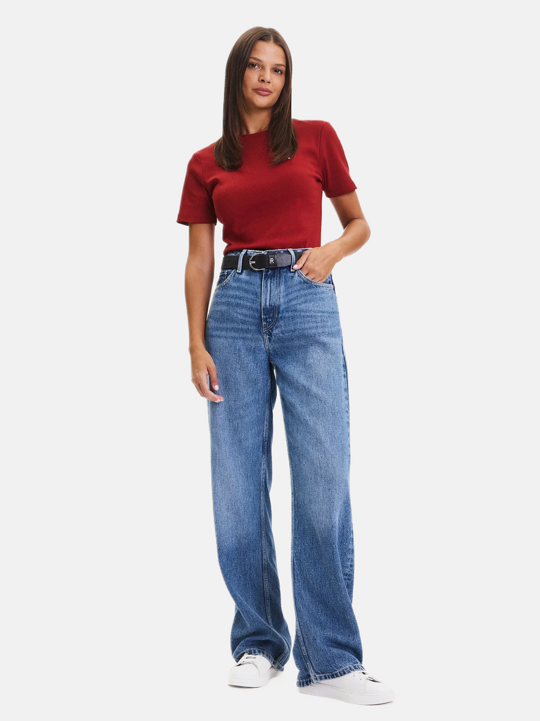 Tommy Hilfiger bordo ženska majica sa kratkim rukavima-[SKU]