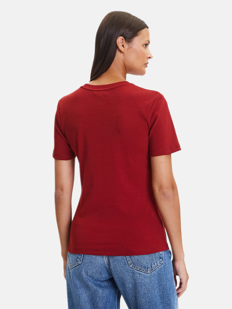 Tommy Hilfiger bordo ženska majica sa kratkim rukavima-[SKU]