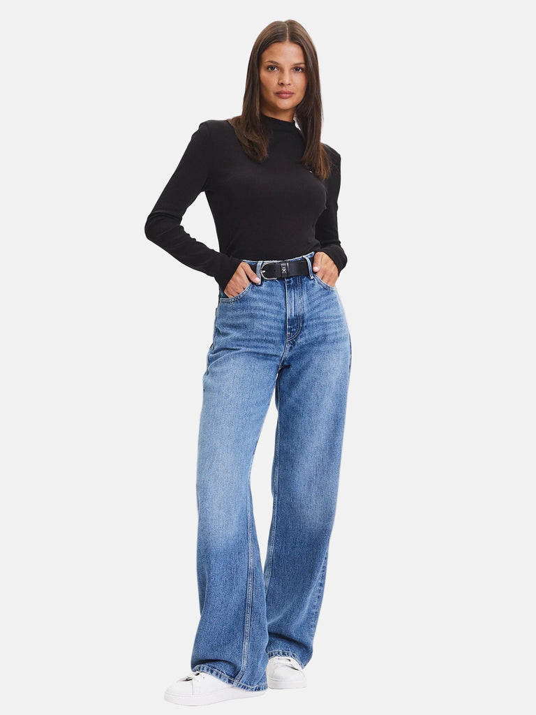 Tommy Hilfiger crna ženska majica dugih rukava-[SKU]