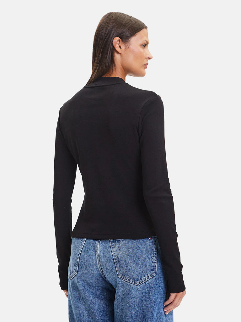 Tommy Hilfiger crna ženska majica dugih rukava-[SKU]