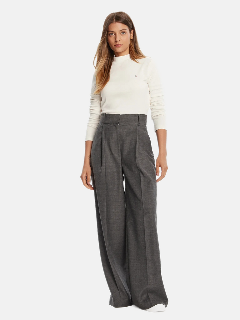 Tommy Hilfiger bijela ženska majica s dugim rukavima-[SKU]