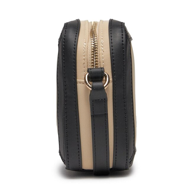 Tommy Hilfiger bež ženska torba s kontrastnim rubovima-[SKU]