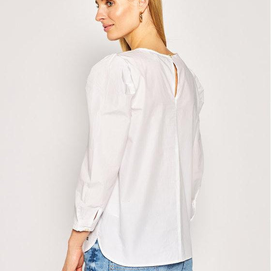 Tommy Hilfiger bijela ženska bluza s naboranim rukavima