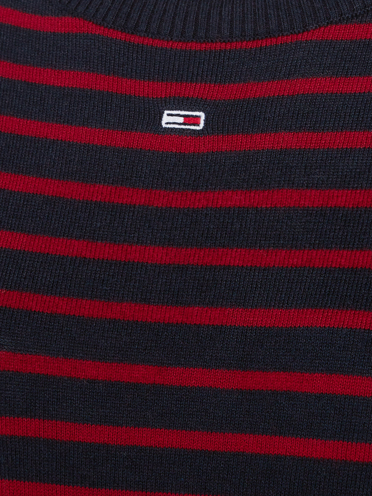 Tommy Hilfiger bijeli ženski džemper s prugama-[SKU]