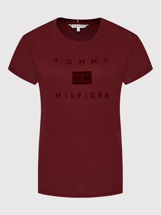 Tommy Hilfiger bordo ženska majica (WW0WW31772-VLP) 4