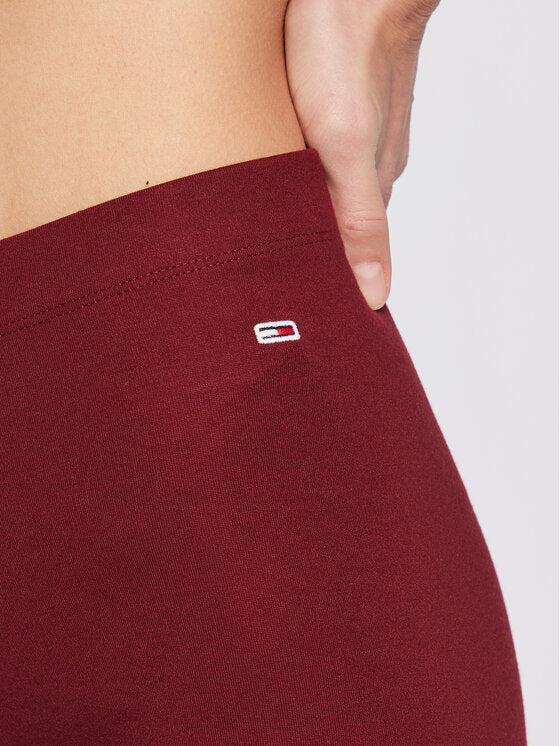 Tommy Hilfiger bordo ženske tajice s visokim strukom-[SKU]