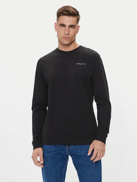 Tommy Hilfiger crna muška majica dugih rukava-[SKU]