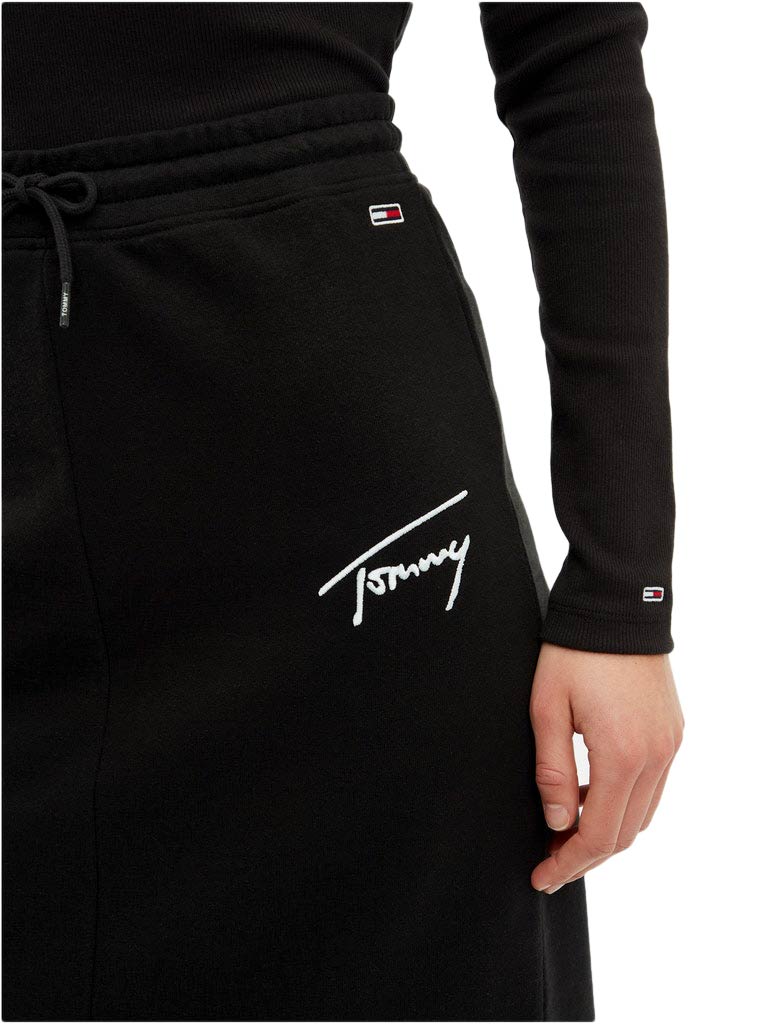 Tommy Hilfiger crna ženska suknja s vezicom-[SKU]