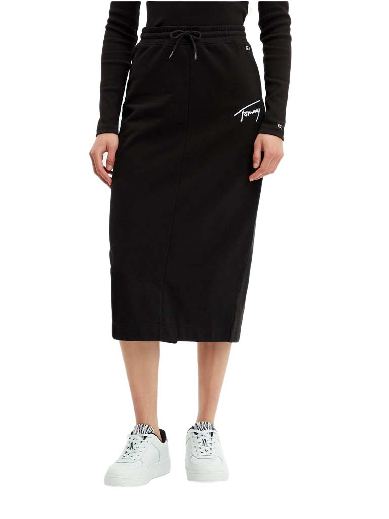 Tommy Hilfiger crna ženska suknja s vezicom