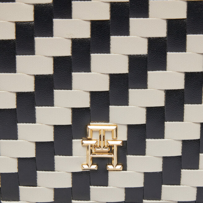 Tommy Hilfiger crna ženska torba s uzorkom kockica-[SKU]