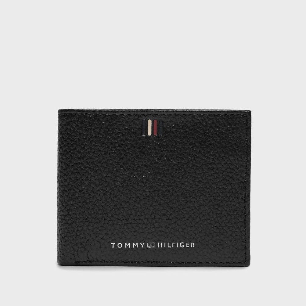 Tommy Hilfiger crni muški novčanik sa teksturnim uzorkom