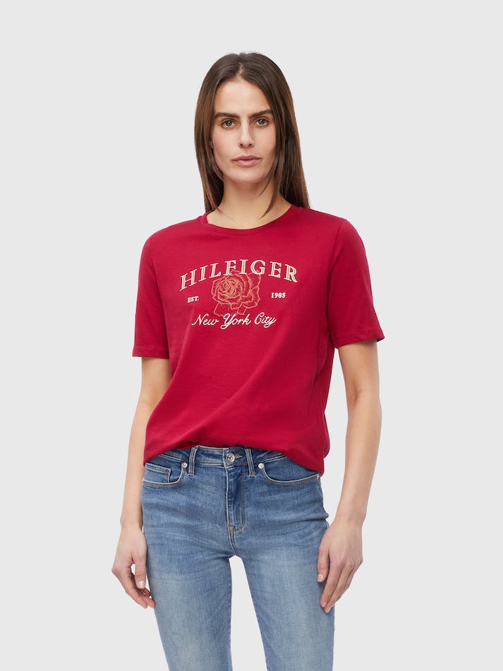 Tommy Hilfiger crvena ženska majica (WW0WW34680-XJV) 1