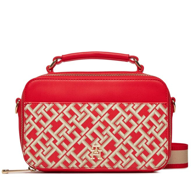 Tommy Hilfiger crvena ženska torba monogram uzorka-[SKU]
