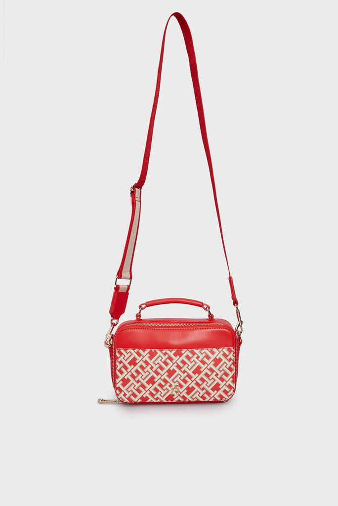 Tommy Hilfiger crvena ženska torba monogram uzorka-[SKU]