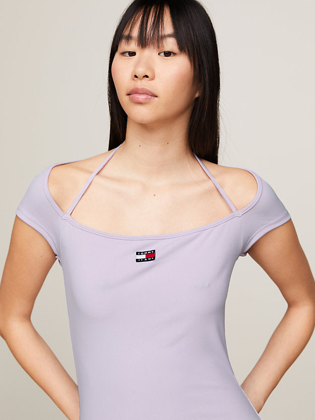 Tommy Hilfiger ljubičasta ženska haljina s naramenicama