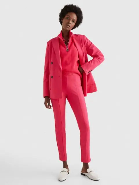 Tommy Hilfiger pink ženske pantalone uskog kroja sa šavom sprijeda