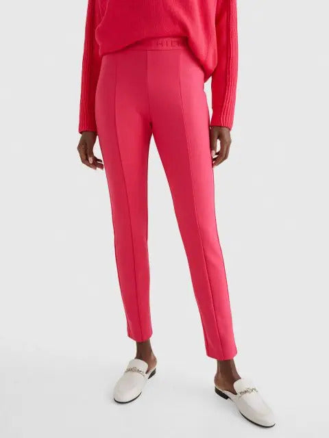 Tommy Hilfiger pink ženske pantalone uskog kroja sa šavom sprijeda