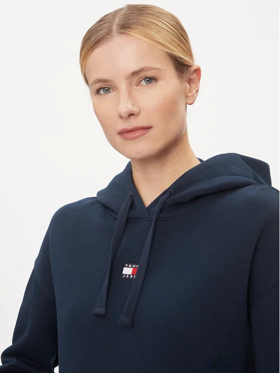 Tommy Hilfiger plava ženska dukserica s kapuljačom-[SKU]