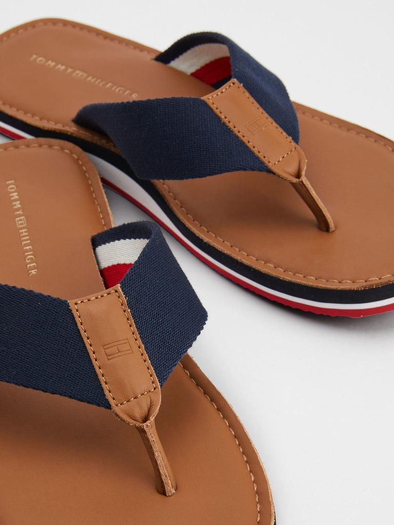 Tommy Hilfiger plave muške japanke s prugastim potplatom-[SKU]