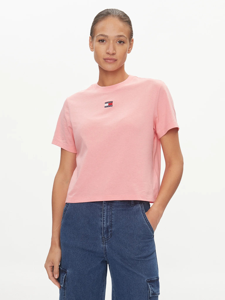Tommy Hilfiger roza ženska majica s okruglim izrezom