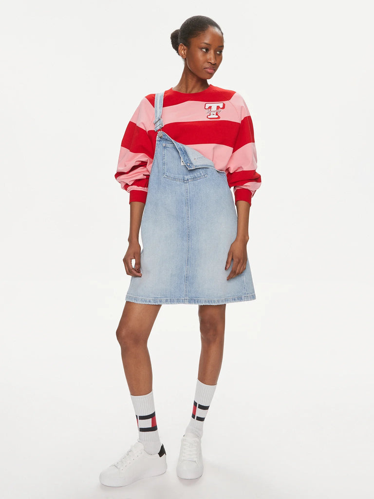 Tommy Hilfiger roza ženska majica s prugama-[SKU]