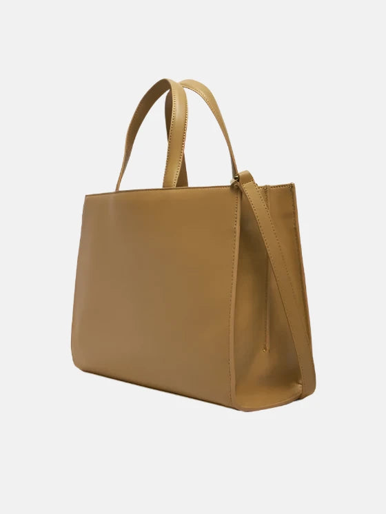 Tommy Hilfiger smeđa ženska torba s elegantnim remenom-[SKU]