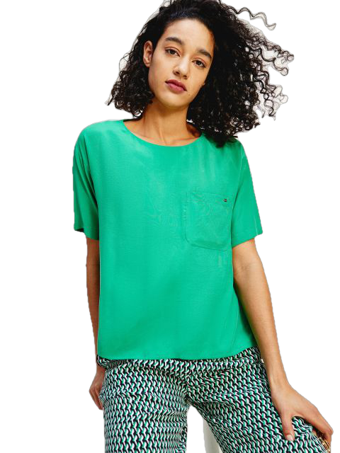 Tommy Hilfiger zelena ženska bluza (WW0WW30301-L14) 1