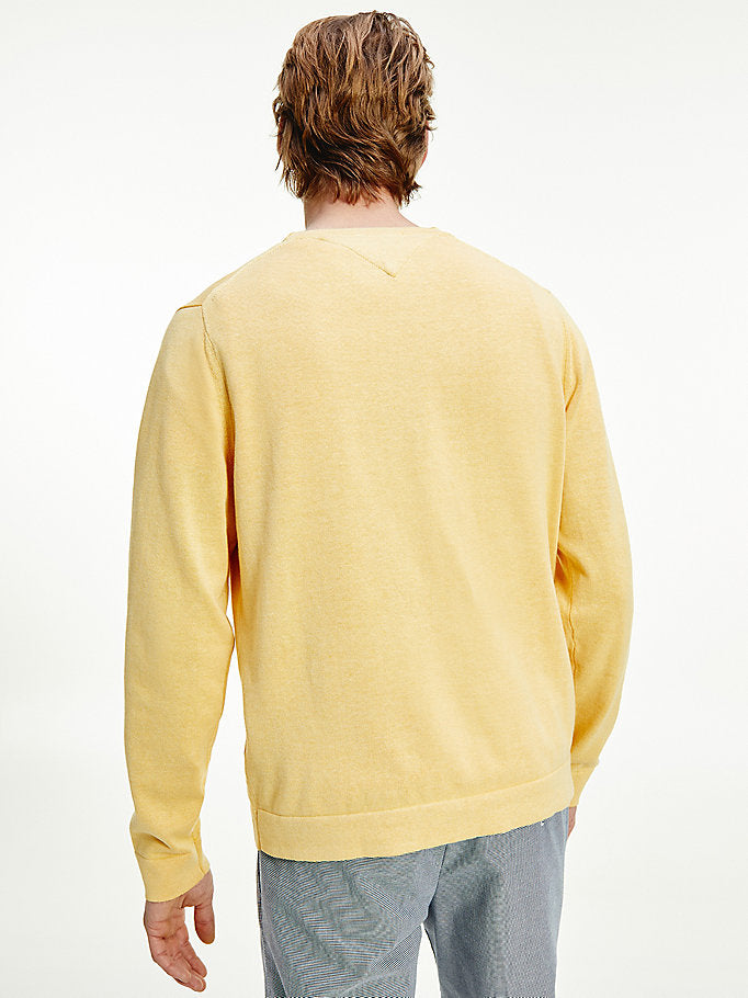 Tommy Hilfiger žuti muški džemper s okruglim izrezom