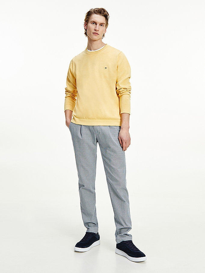 Tommy Hilfiger žuti muški džemper s okruglim izrezom
