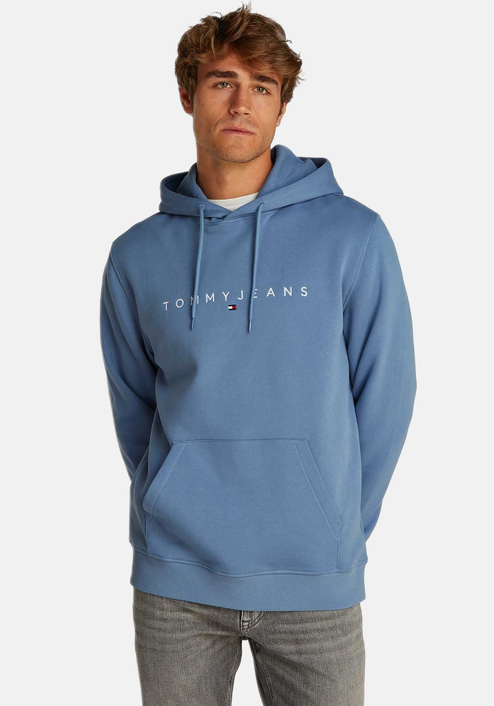 Tommy Hilfiger plava muška dukserica s kapuljačom-[SKU]