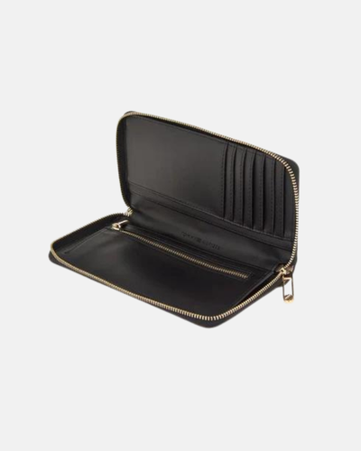 Tommy Hilfiger crni ženski novčanik sa monogram uzorkom-[SKU]