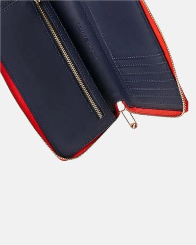 Tommy Hilfiger crveni ženski novčanik s monogram uzorkom-[SKU]