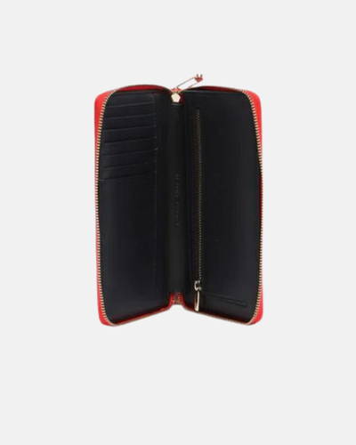 Tommy Hilfiger crveni ženski novčanik s monogram uzorkom-[SKU]