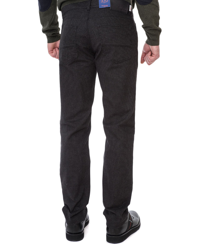 Trussardi crne muške pantalone sa teksturnim detaljima