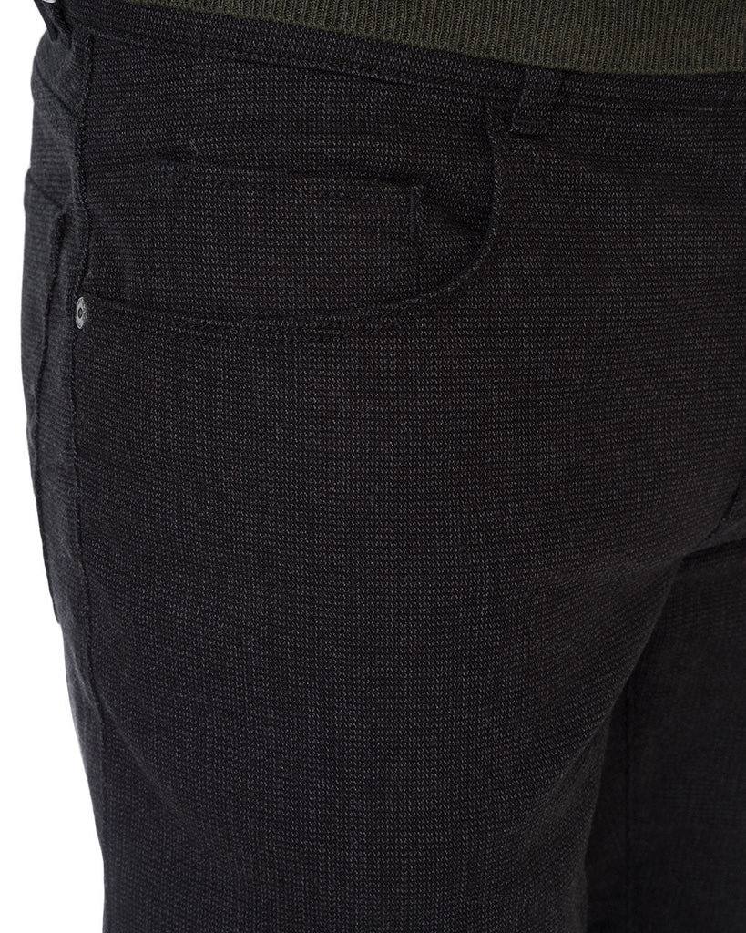 Trussardi crne muške pantalone sa teksturnim detaljima