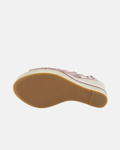 U.S. Polo Assn. pink ženske sandale s pletenim detaljem-[SKU]
