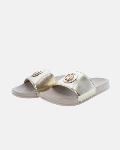 U.S. Polo Assn. zlatne ženske papuče sa zlatnim detaljima-[SKU]