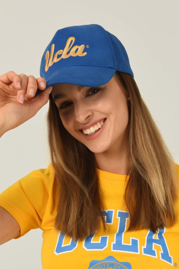 UCLA plava unisex kapa s vezenim zlatnim Ucla natpisom