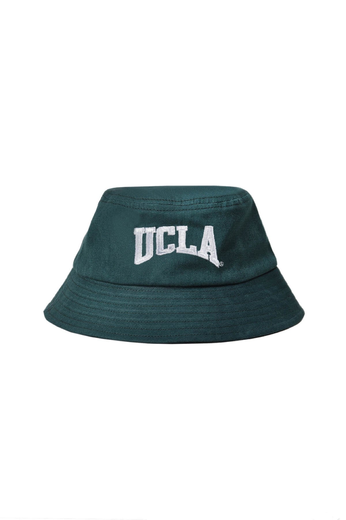 UCLA tamnozelena unisex šešir bucket s bijelim UCLA natpisom