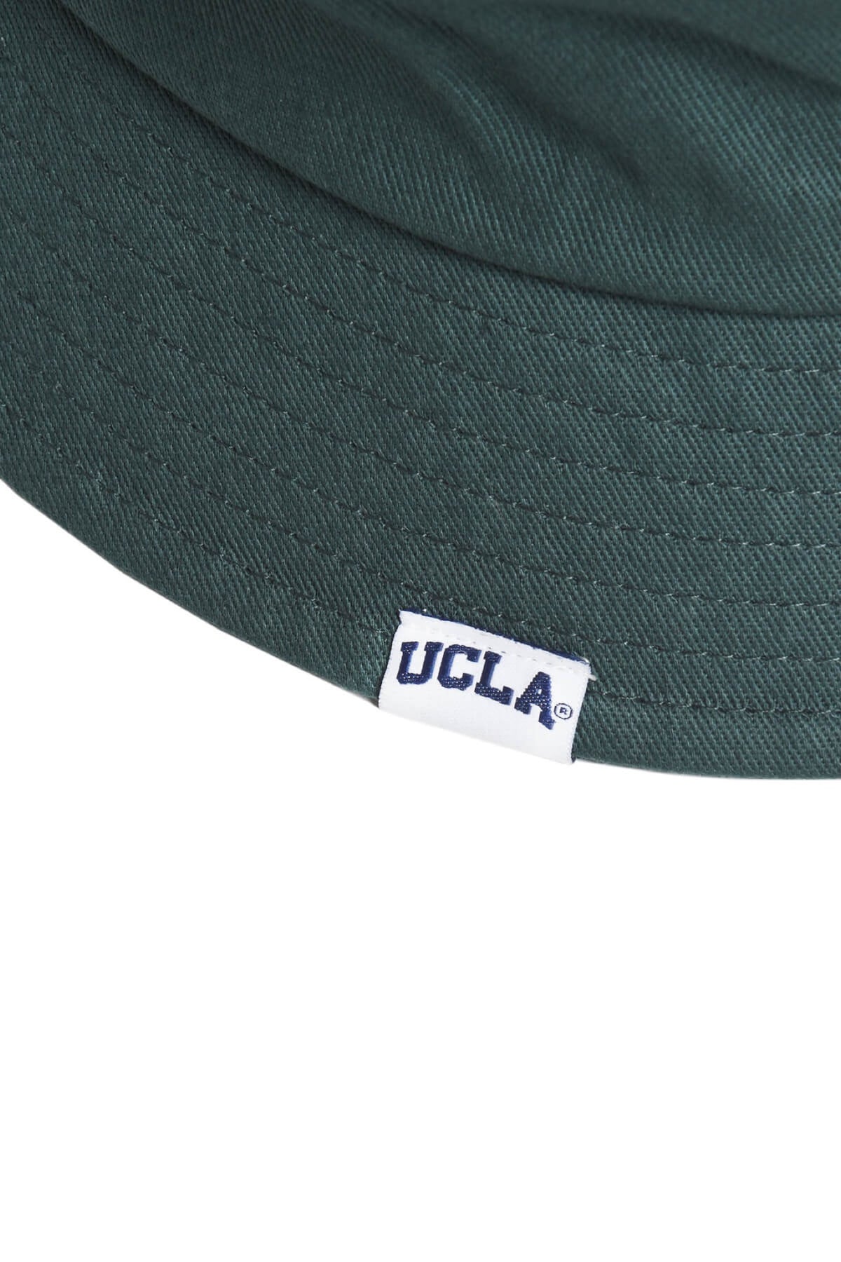 UCLA tamnozelena unisex šešir bucket s bijelim UCLA natpisom